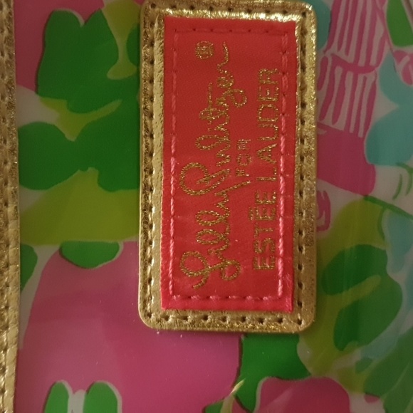 Lilly Pulitzer X Estee Lauder Floral Plastic Cosmetic Bag - Picture 2 of 7
